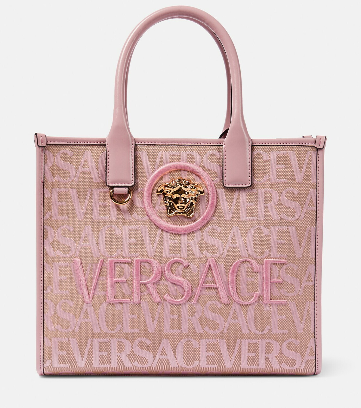 【関税＆送料込み】Versace Small Tote Bag Versace Small La Medusa Canvas Tote Bag | Black | FARFETCH