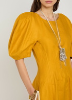 Gabriela Hearst Ranya Linen Maxi Dress Yellow