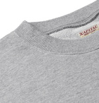 KAPITAL - Printed Loopback Cotton-Jersey Sweatshirt - Gray