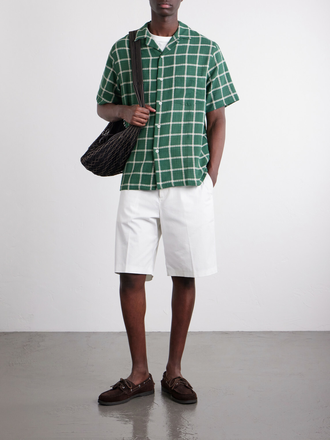 Portuguese Flannel - Alvor Checked Organic Cotton Shirt - Green