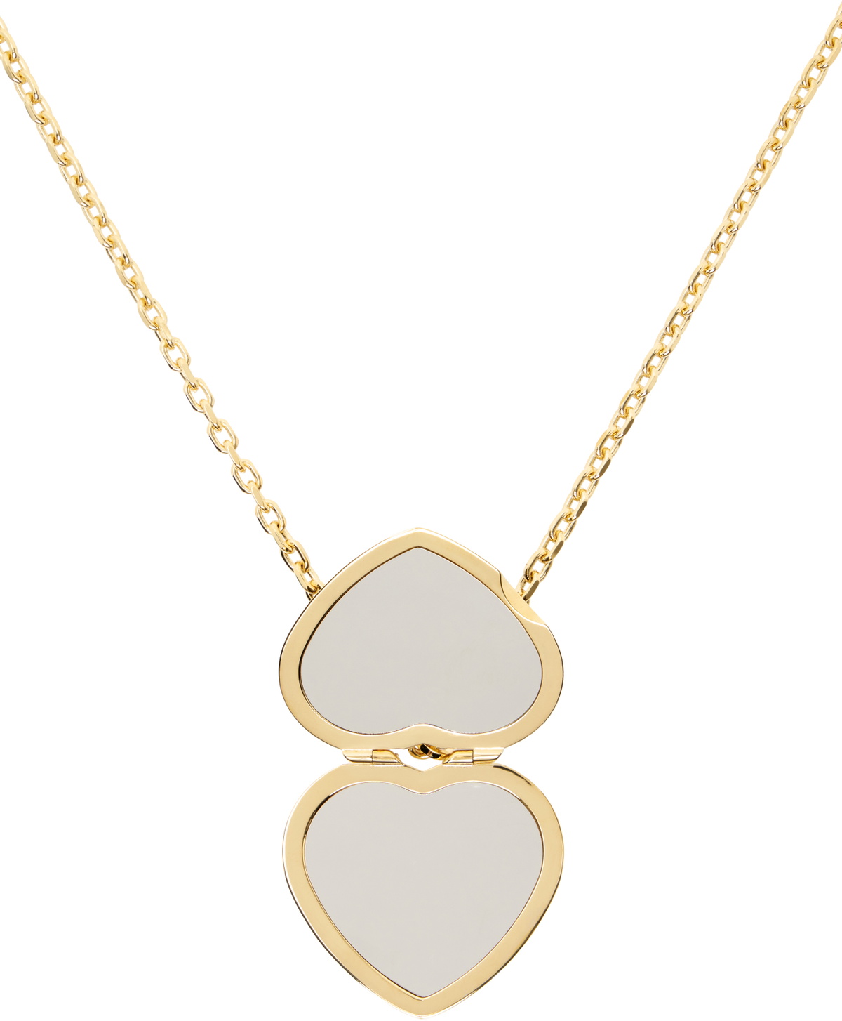 Givenchy Gold & Black Heart Mirror Necklace