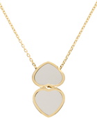 Givenchy Gold & Black Heart Mirror Necklace