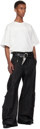 NULLUS White Envelope Slit T-shirt
