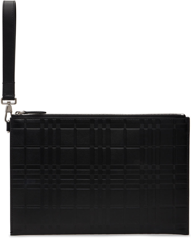 Photo: Burberry Black Embossed Check Pouch