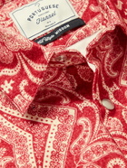 Portuguese Flannel - Paisley-Print Cotton-Flannel Shirt - Red