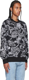 Versace Jeans Couture Black & White Regalia Baroque Sweatshirt