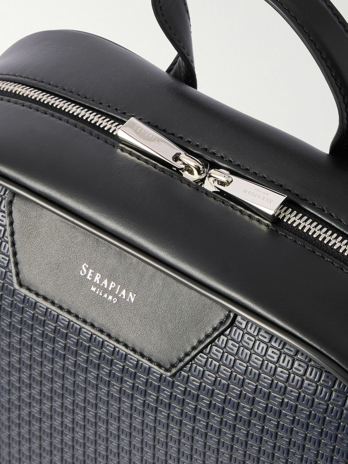 Serapian - Mesh-Trimmed Leather and Stepan Backpack