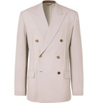 Givenchy - Oversized Double-Breasted Wool Suit Jacket - Gray