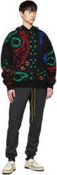 Rhude Black Embroidered Lounge Pants