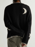 Palm Angels - Intarsia-Knit Sweater - Black