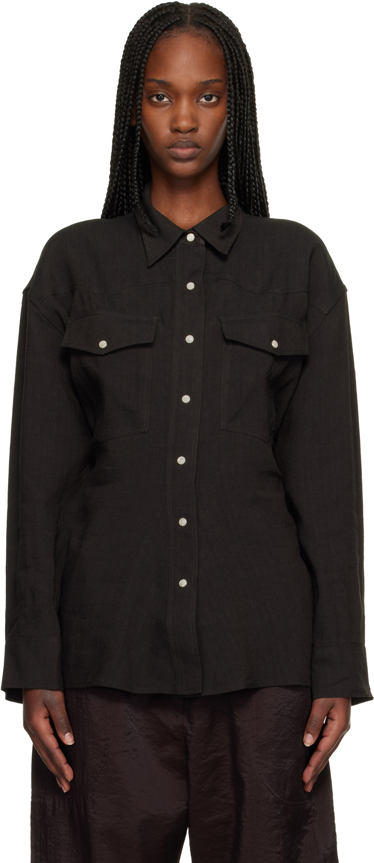 Studio Nicholson Brown Krauss Shirt