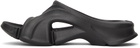 Balenciaga Black Rubber Mold Slide Sandals