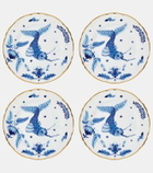 Bitossi Marino Blue Fish set of 4 dessert plates