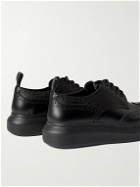 Alexander McQueen - Exaggerated-Sole Leather Brogues - Black