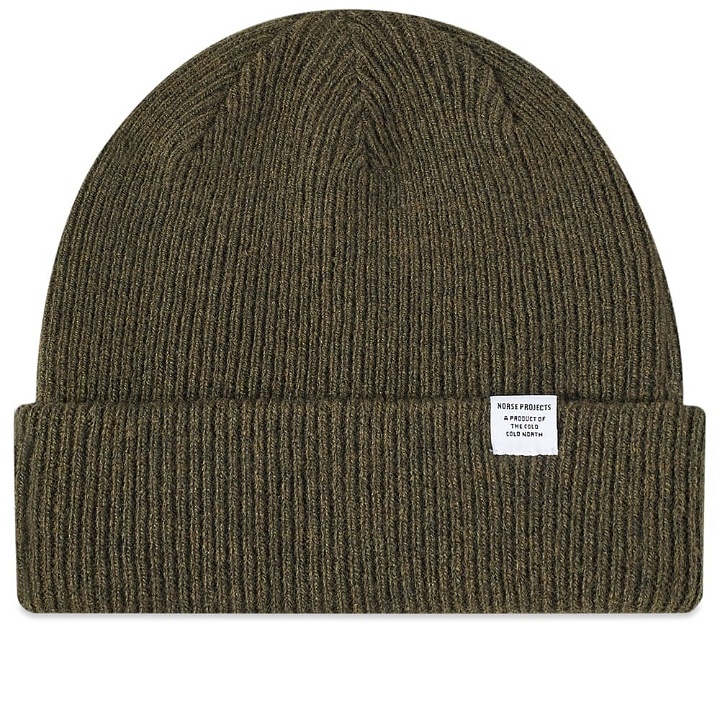 Photo: Norse Projects Men's Beanie in Dark Olive