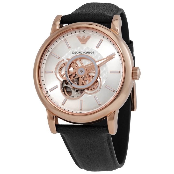 Photo: Emporio Armani Luigi Automatic Silver Dial Mens Watch AR60013