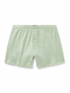 Hanro - Mercerised Cotton-Jersey Boxer Shorts - Green
