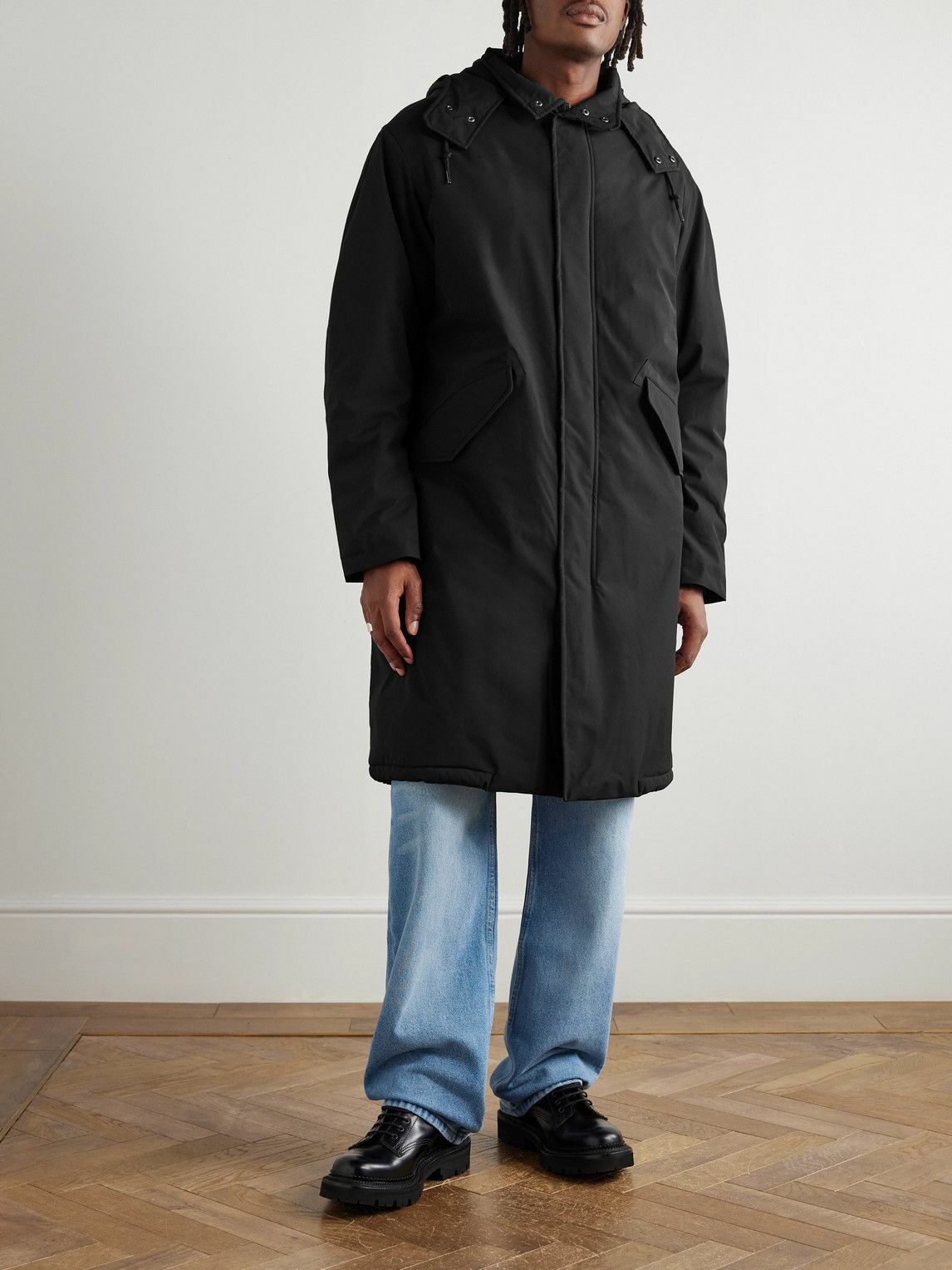 A.P.C. - Anatole Stretch-Shell Hooded Parka - Black