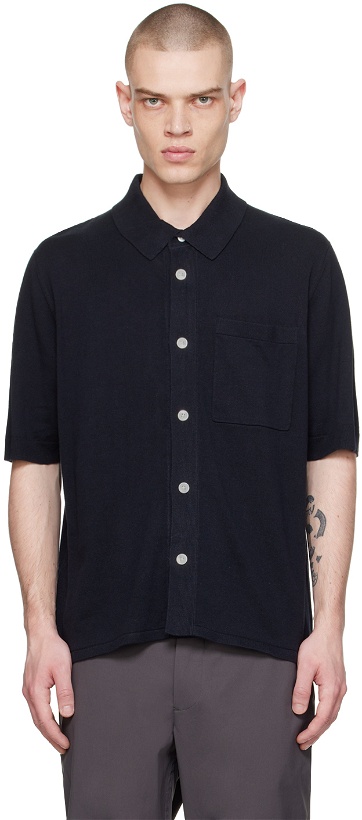 Photo: NORSE PROJECTS Navy Rollo Shirt