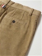 Thom Browne - Straight-Leg Cropped Cotton-Corduroy Trousers - Brown