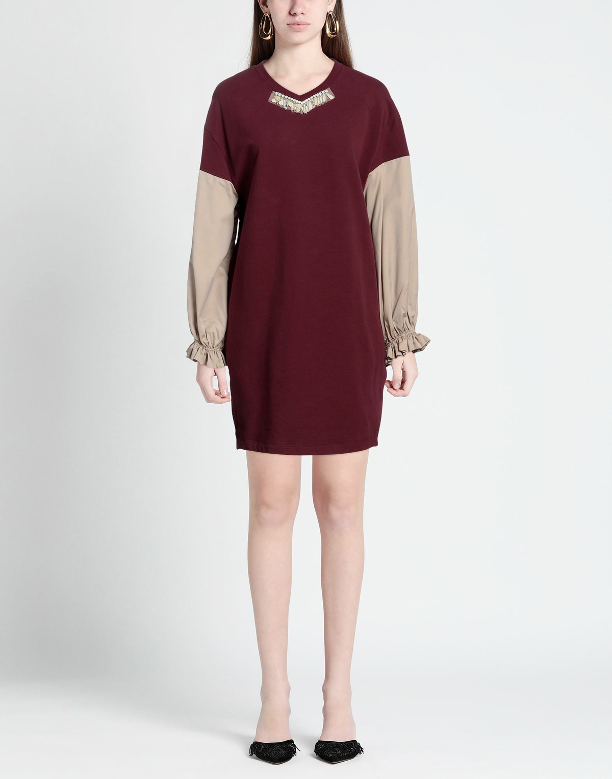 Jijil Womens Mini dress Burgundy