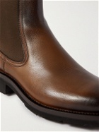 Santoni - Burnished-Leather Chelsea Boots - Brown