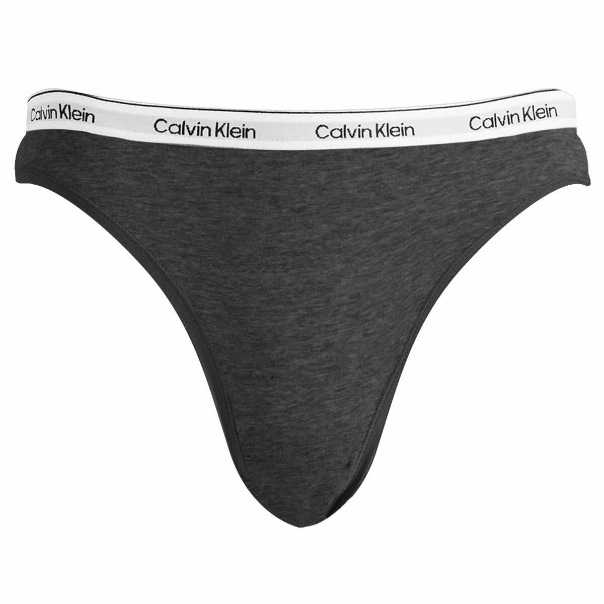 Calvin Klein Women's Icon Bikini Brief - 3 Pack in Black/Grey Heather/Turf