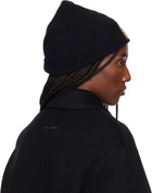 MM6 Maison Margiela Black Access Labels Story Beanie