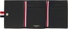Thom Browne Black Soft Pebble Grain Trifold Wallet