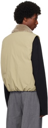 Nanushka Beige Mexim Faux-Fur Down Vest