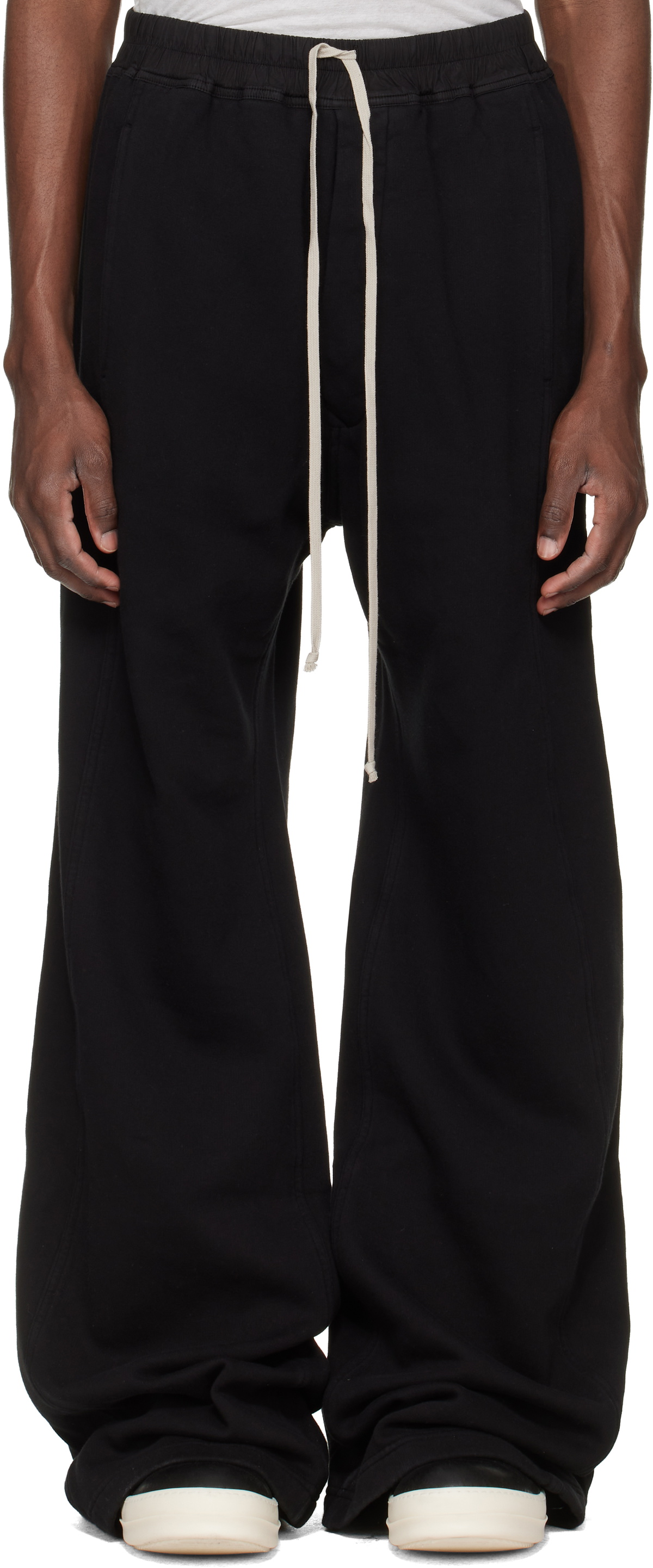 Rick Owens DRKSHDW Black Temple Wide Pusher Sweatpants