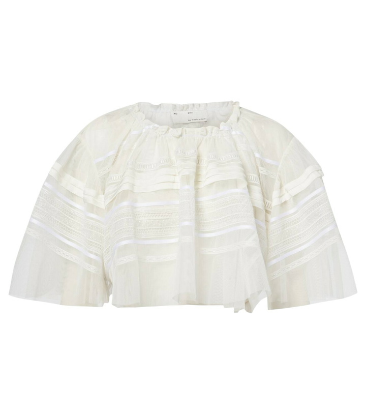 Photo: Xu Zhi Gathered lace and tulle crop top