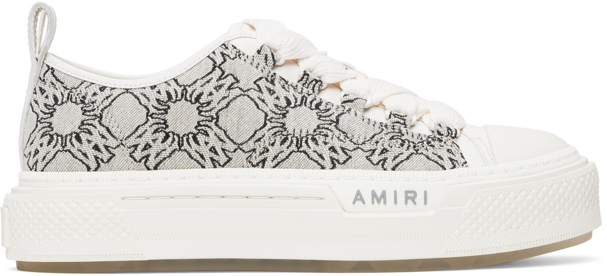 【AMIRI】SS25 MA QUAD JACQUARD COURT LOW AMIRI Gray MA Quad Jacquard Court Low Sneakers Amiri