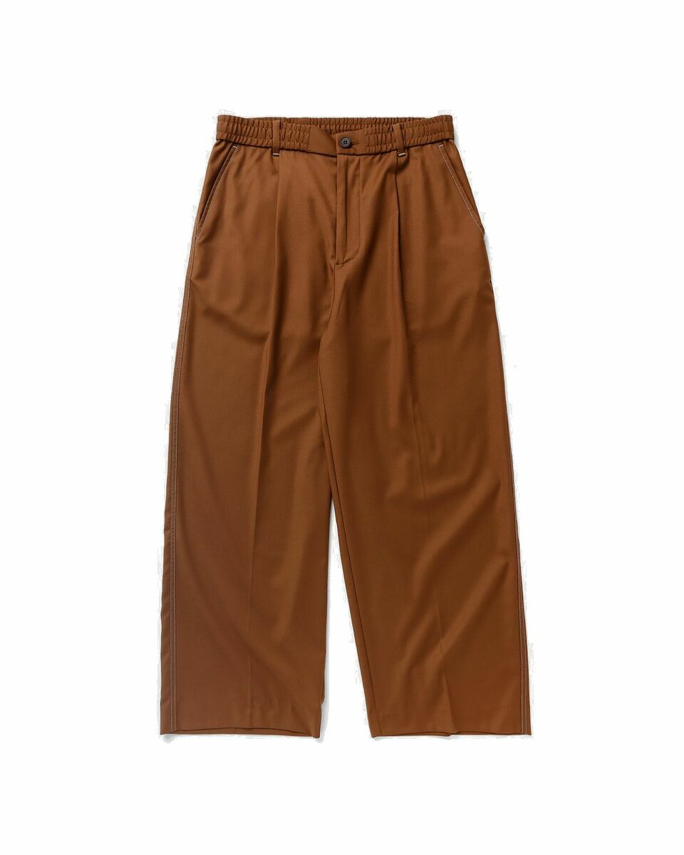 Photo: Awake Lightweight Wool Elasticated Woven Pant Brown - Mens - Casual Pants