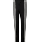 ALEXANDER MCQUEEN - Tapered Panelled Wool-Gabardine and Wool and Mohair-Blend Suit Trousers - Black