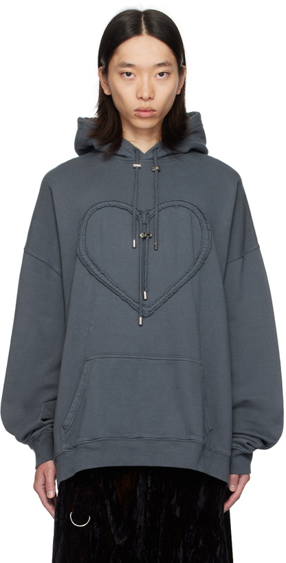 Photo: Collina Strada Navy Heart Hoodie
