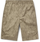 Comme des Garçons SHIRT - Wide-Leg Printed Twill Drawstring Shorts - Green