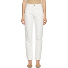 Toteme SSENSE Exclusive White Twisted Seam Jeans