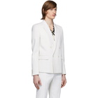 Saint Laurent White Wool Tailored Double-Breasted Blazer