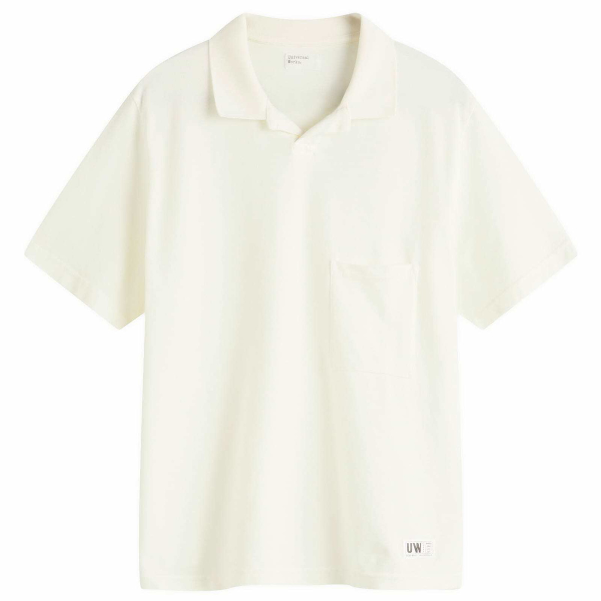 Universal Works Men's Pique Vacation Polo in Ecru