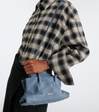 The Attico La Passeggiata Mini denim top-handle bag