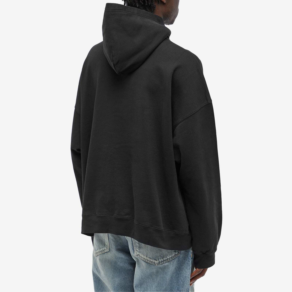 Balenciaga Men's Paris Logo Popover Hoodie in Black/Black Balenciaga