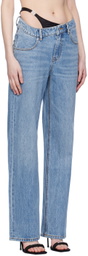 Alexander Wang Blue Bikini Layer Jeans