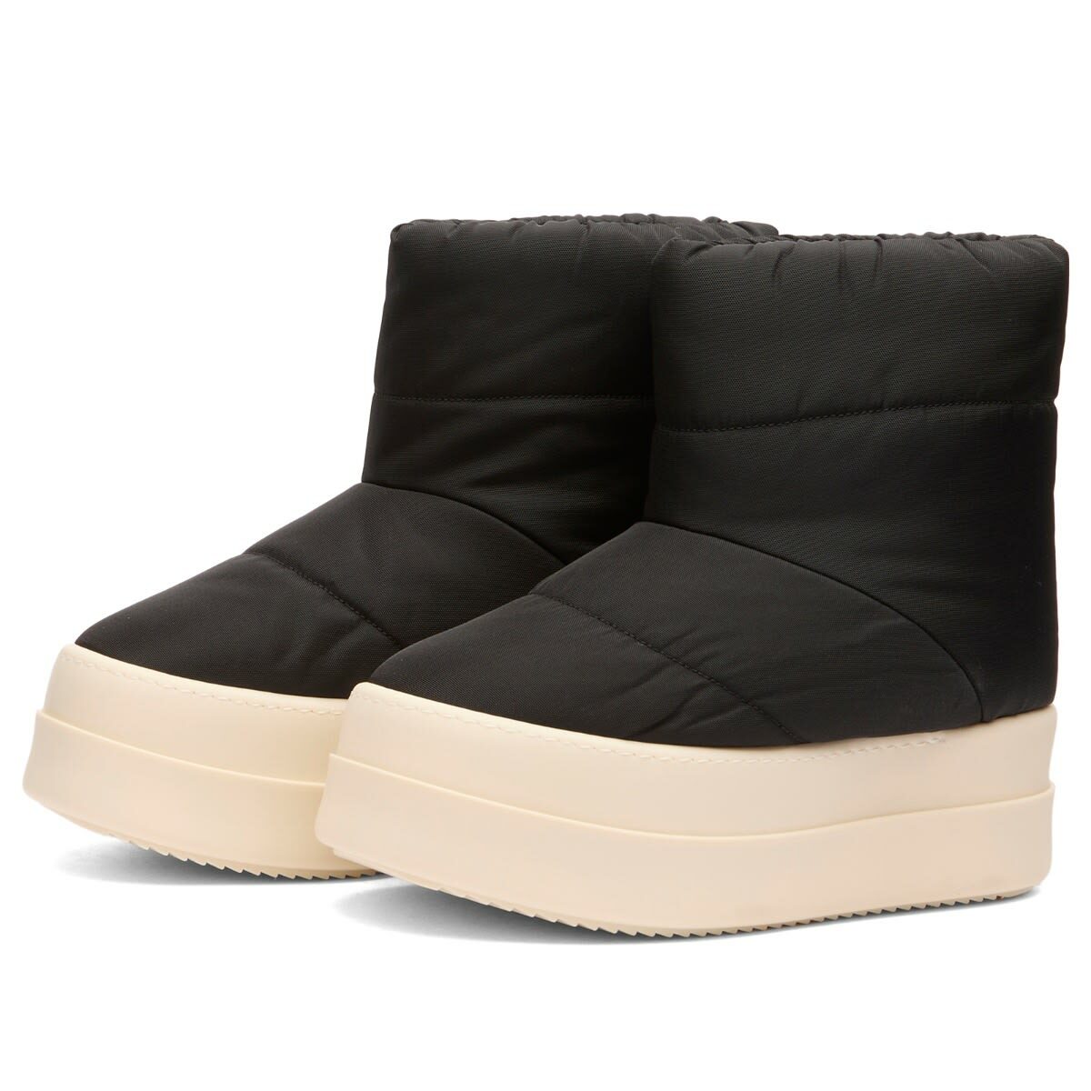 Rick Owens DRKSHDW Women's Mega Bumper Low Lunar Boots in Black/Milk