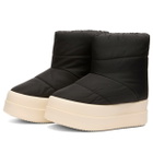 Rick Owens DRKSHDW Women's Mega Bumper Low Lunar Boots in Black/Milk