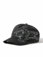 Burberry - Appliquéd Cotton-Twill Baseball Cap - Gray