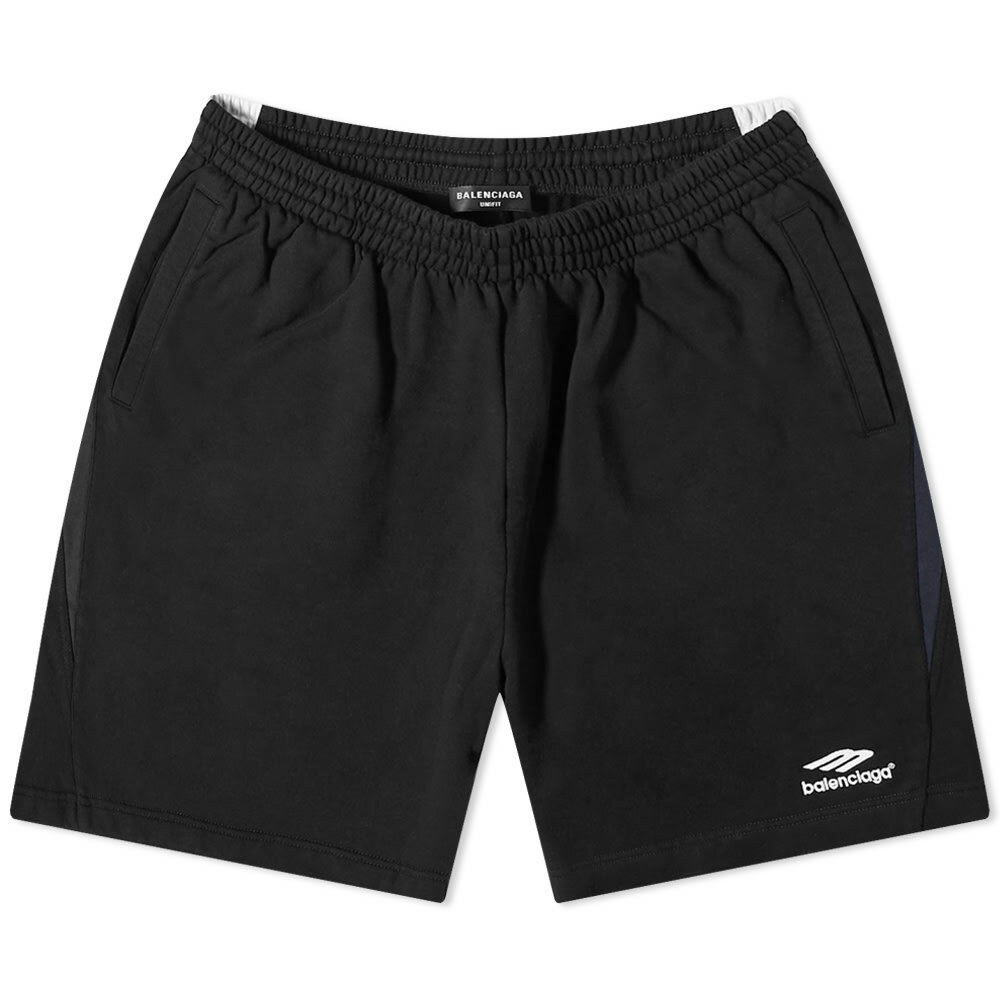 ●送料込●BALENCIAGA●Tracksuit Shorts Cotton Towel BALENCIAGA Wide-Leg Logo-Embroidered Distressed Cotton