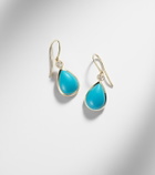 Ileana Makri 14kt gold (585/1000) drop earrings with turquoises and diamonds