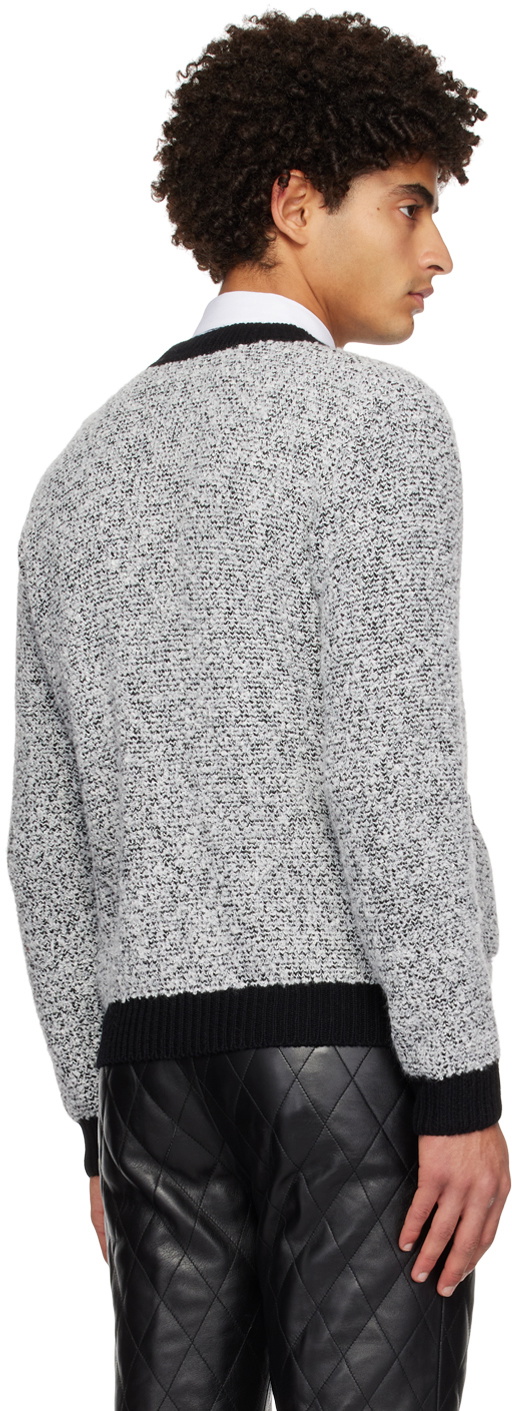 Ernest W. Baker Black & White Mottled Cardigan Ernest W. Baker