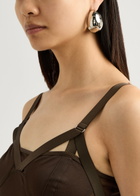 Coperni XL Logo Hoop Earrings - Silver - One Size
